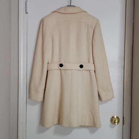 American Rag Cie Ivory Long Coat Size Small - Picture 5 of 12